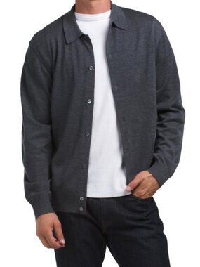THEORY Merino Wool Royal Collar Cardigan